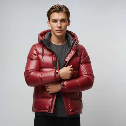 ORLANDO – Abrigo de invierno para hombre con forro cálido y capucha