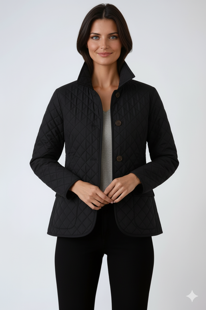 TESSARA – Cazadora acolchada de entretiempo para mujer con cierre de botones