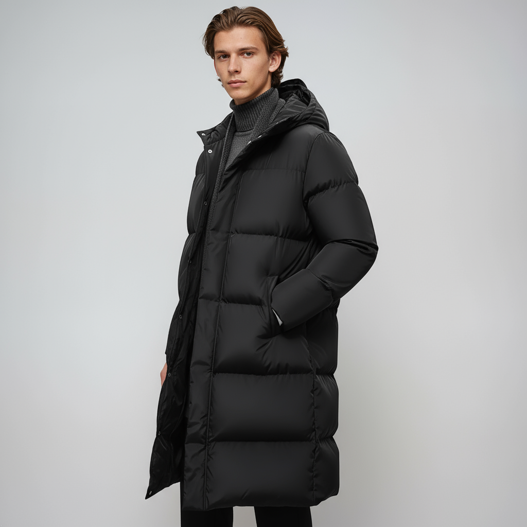 Chaqueta acolchada de invierno para hombre con capucha – VAREK