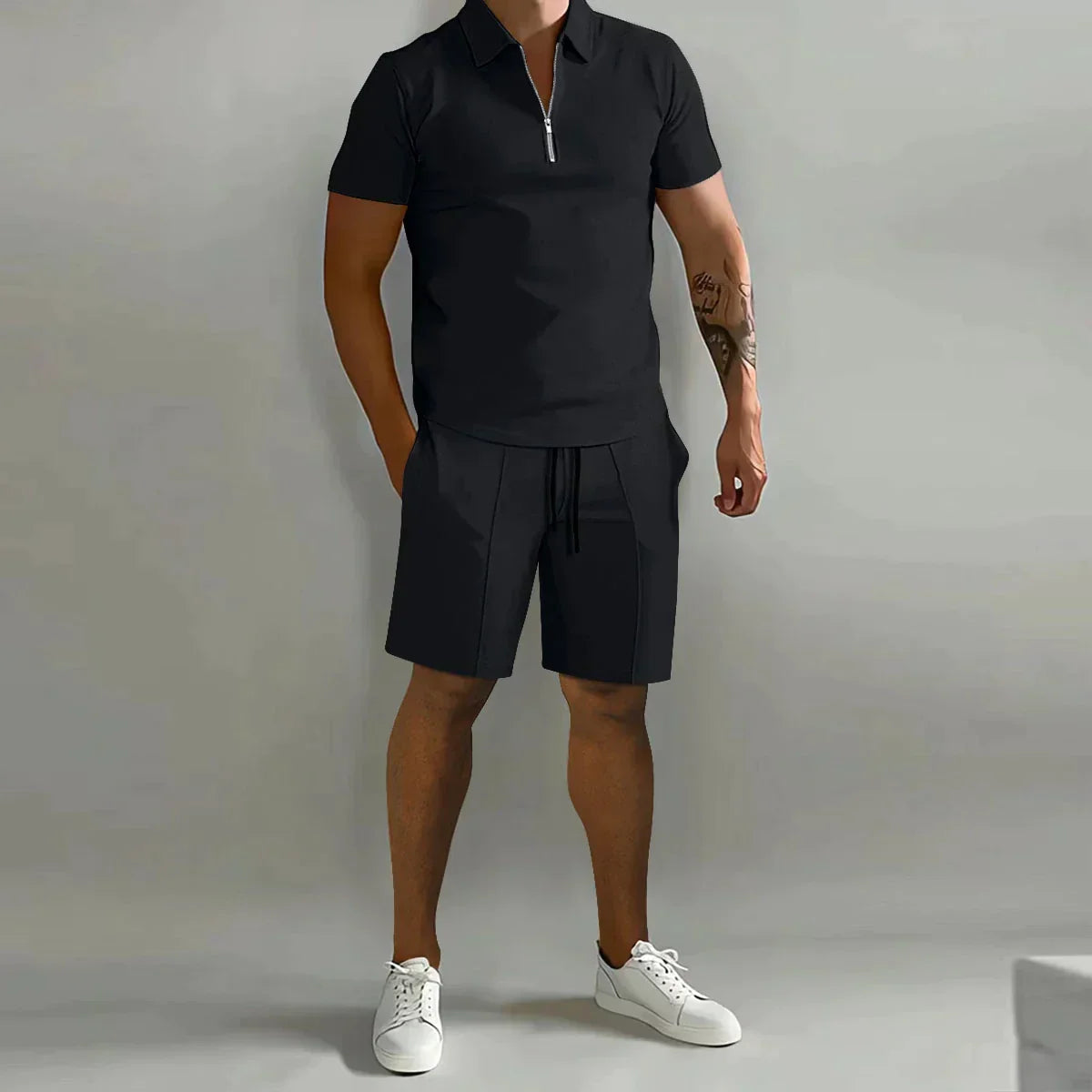 Conjunto veraniego para hombre con polo y pantalón corto – JAYDEN CoolSet