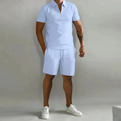 Conjunto veraniego para hombre con polo y pantalón corto – JAYDEN CoolSet