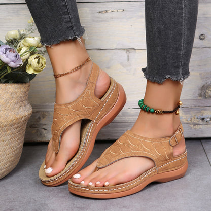 Sandalias de cuña elegantes y cómodas para mujer, perfectas para el verano – LUNA