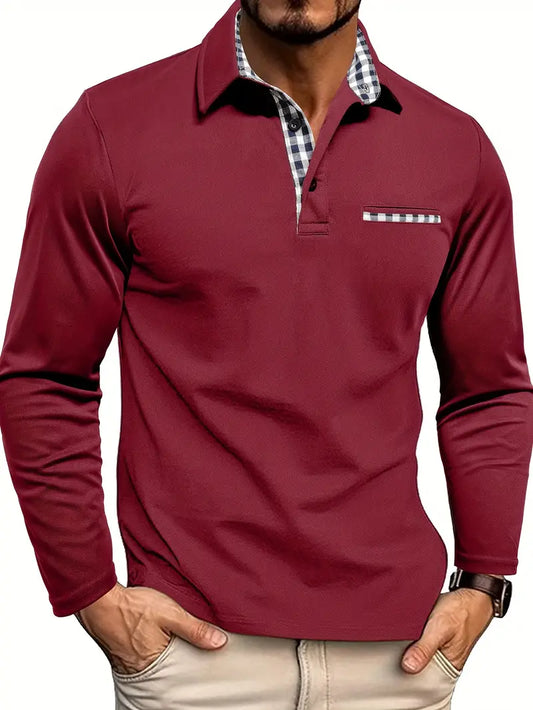 Polo para hombre de manga larga estilo y cómodo – CHAREL