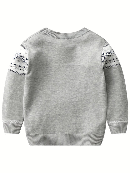 LARS - Jersey casual de punto con bloques de color para niño