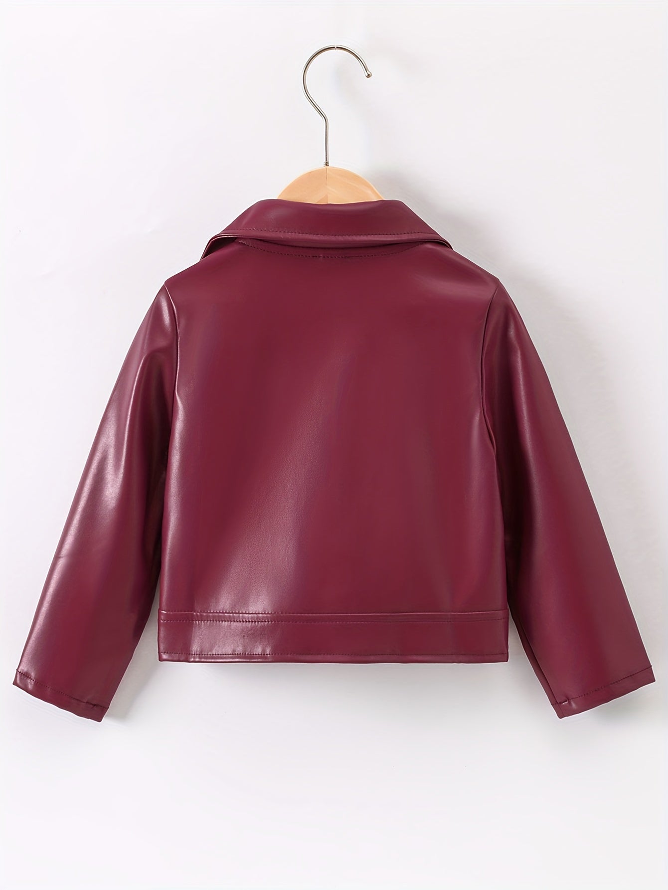 NADIA - Chaqueta de cuero PU con cuello invertido y cremallera diagonal para primavera y otoño