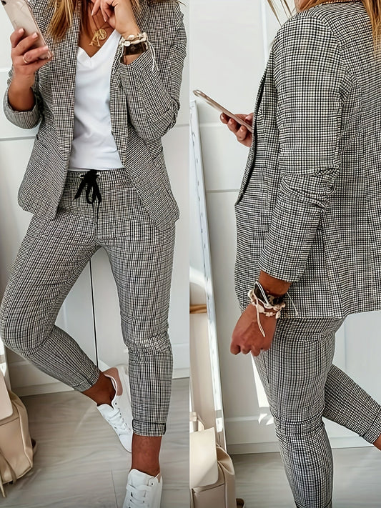 Conjunto de dos piezas para mujer con blazer y pantalón – ROZA