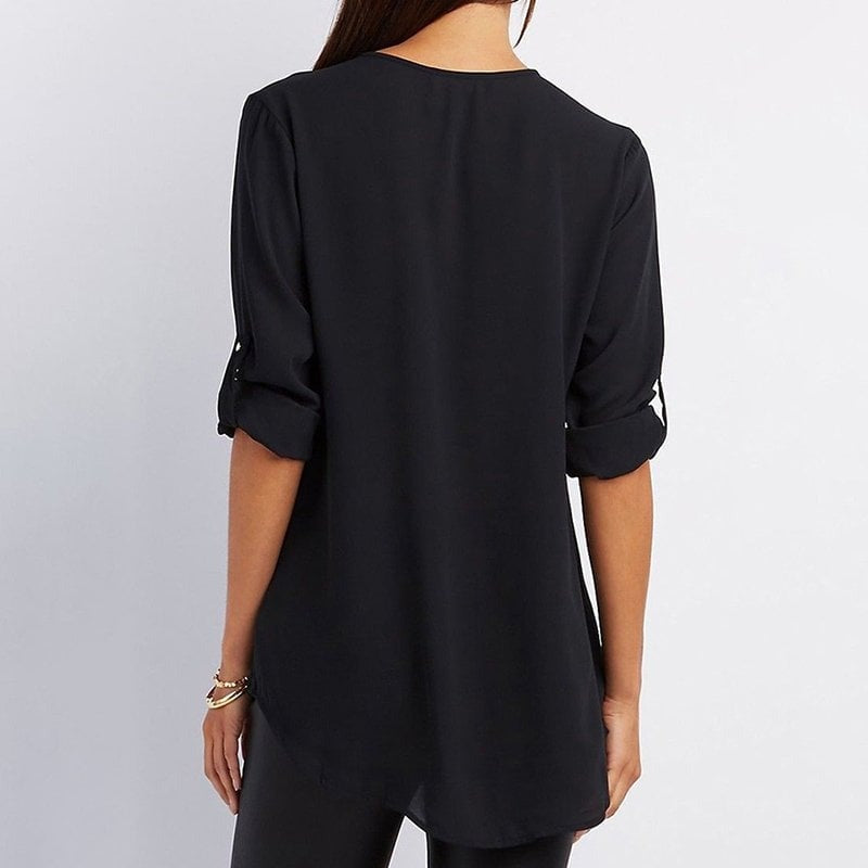 Top relajado con diseño moderno y media cremallera para mujer – LYSANDRA