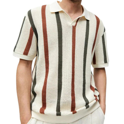 Polo de punto casual para hombre con estilo texturizado – DELVOR