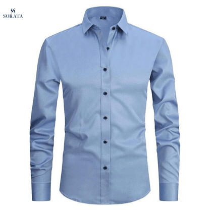Camisa elástica sin arrugas para hombre – Alvenzo
