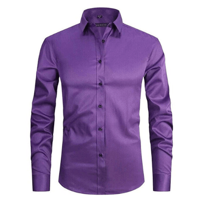 Camisa elástica sin arrugas para hombre – Alvenzo