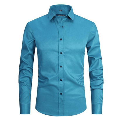 Camisa elástica sin arrugas para hombre – Alvenzo