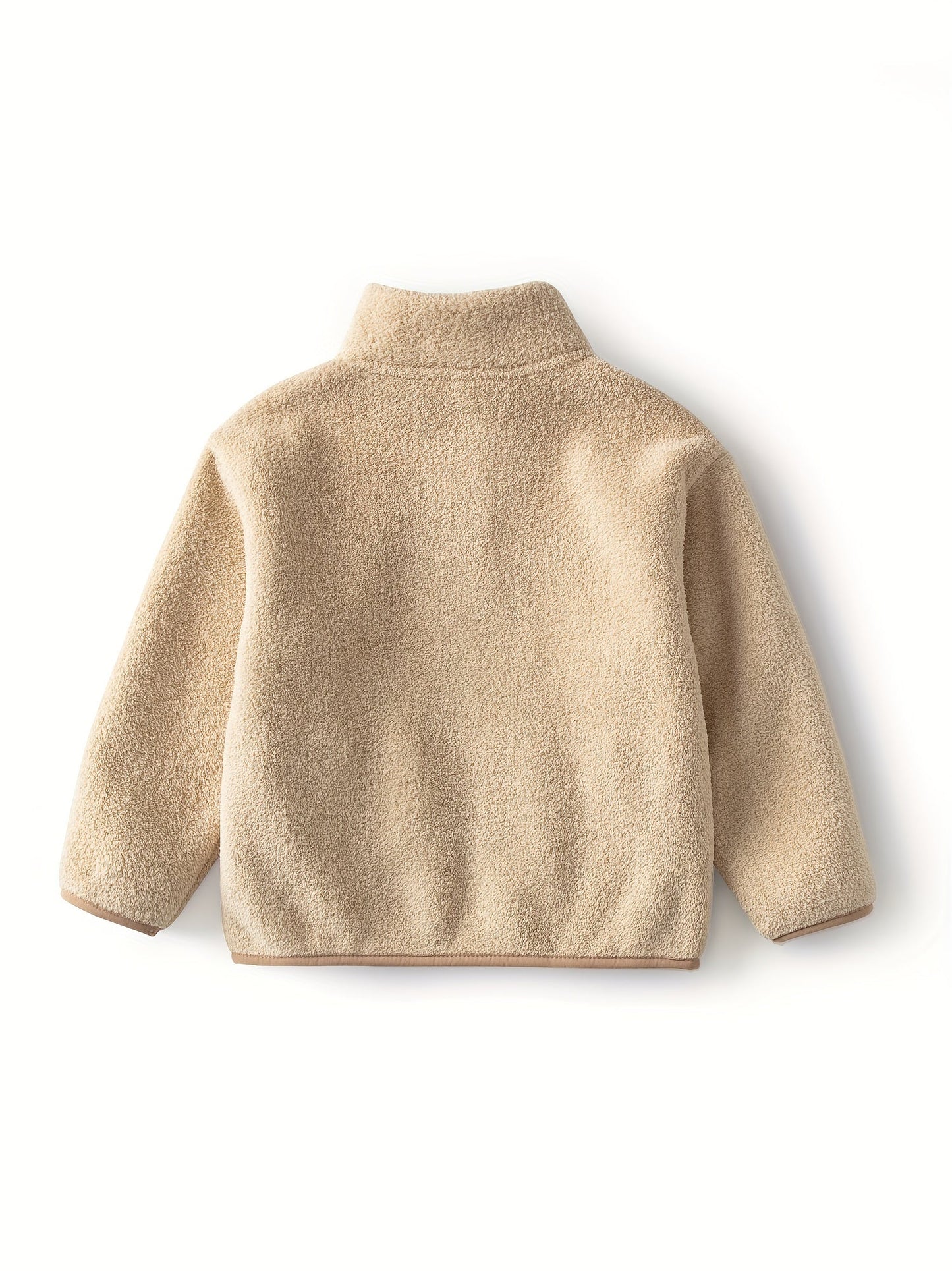 FENLE - Chaqueta polar de forro polar para niños en color sólido