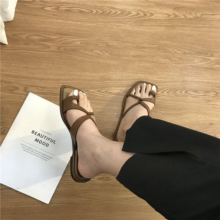 Tina - Sandalias de Verano con Anillo en el Dedo para Mujer para Exterior 2025