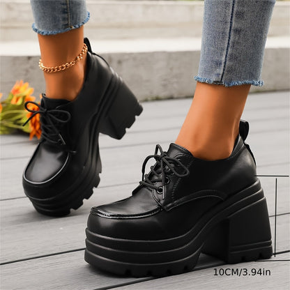 Zapatos de plataforma para mujer con tacón ancho y diseño chunky – MARLEVA