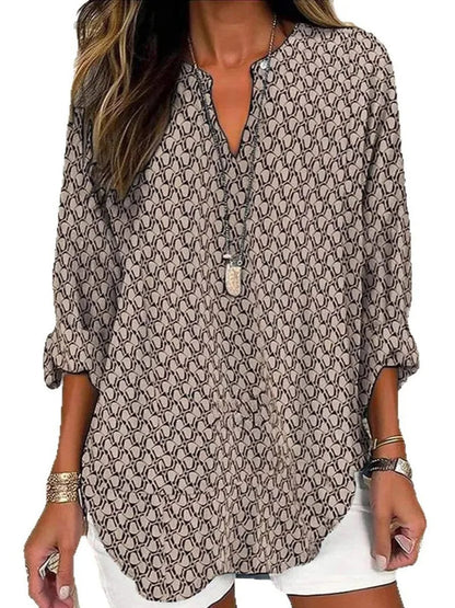 Blusa túnica fluida de manga larga para mujer – ELIARA