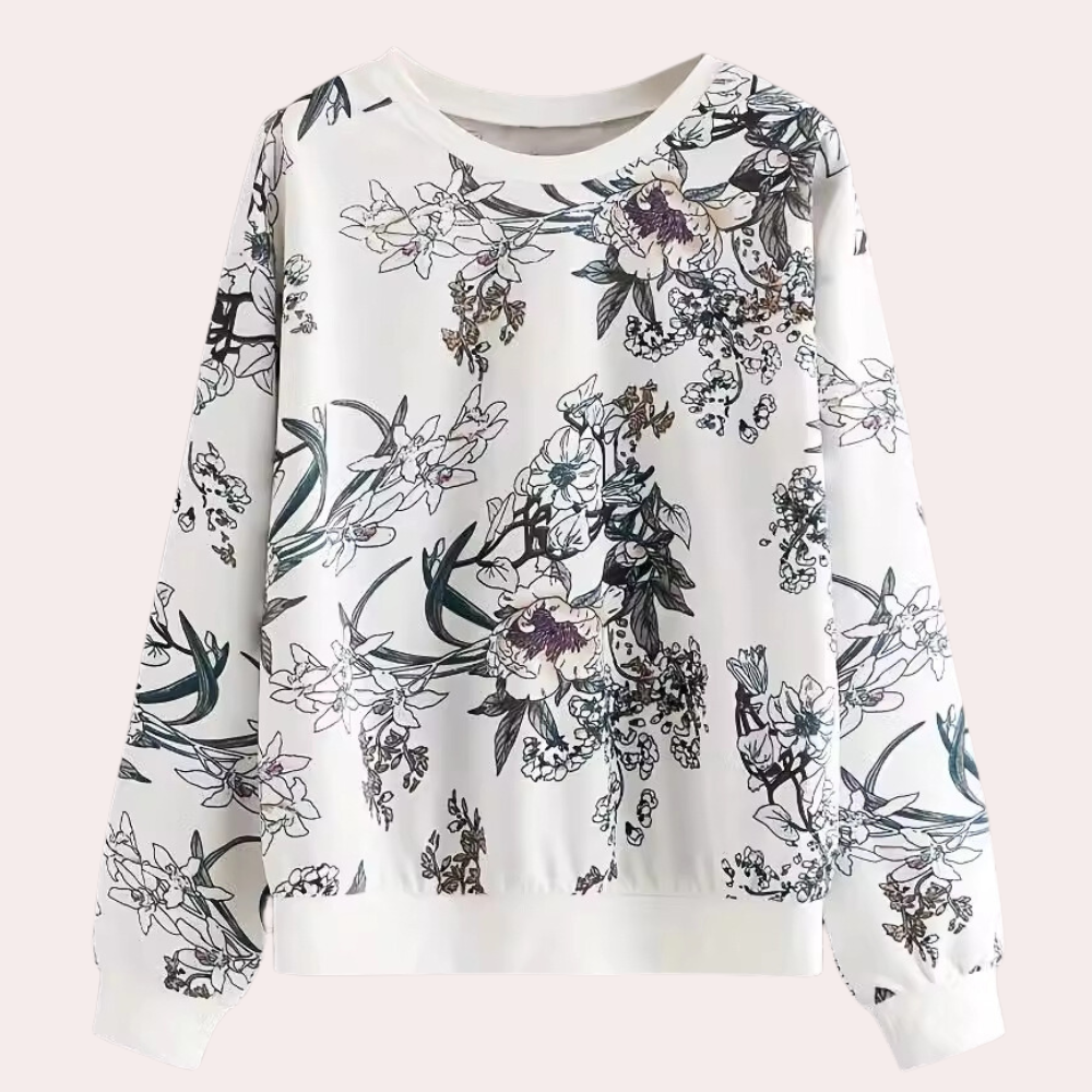 LIVIA - Sudadera con estampado floral para mujer