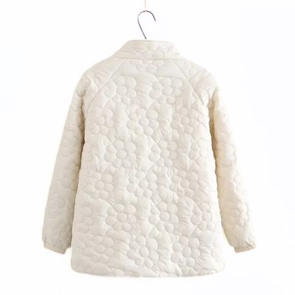 ARALYN - Abrigo de invierno para mujeres con flores prensadas