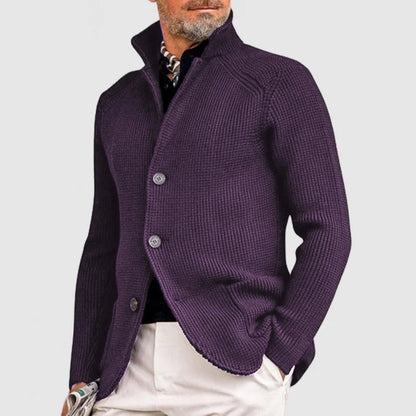 Chaqueta de punto elegante con solapas para hombre – GALIB