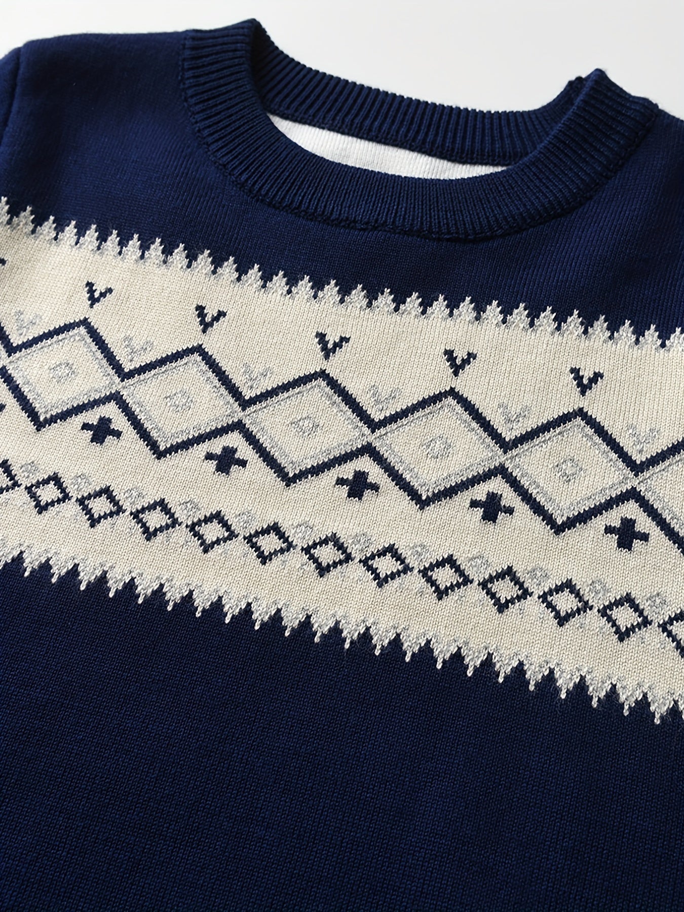 LARS - Jersey casual de punto con bloques de color para niño