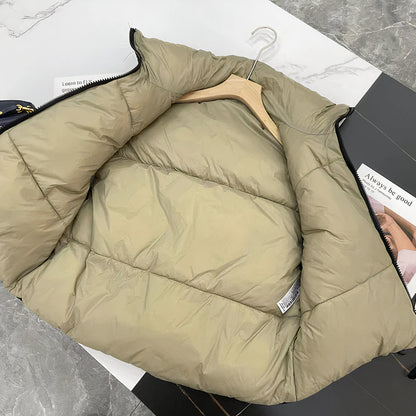 DULCIE - Chaleco acolchado reversible casual con cremallera para mujeres