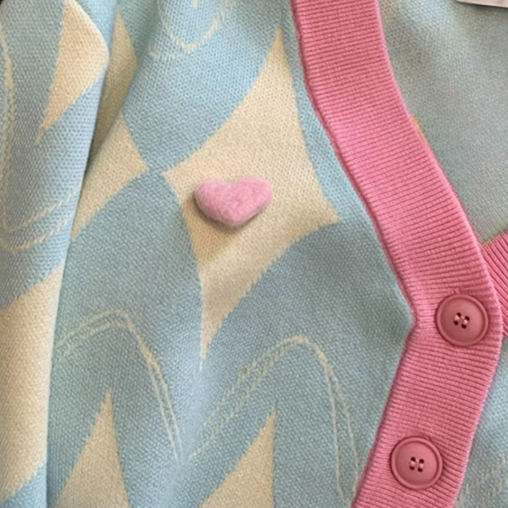 Cárdigan de punto a rayas con diseño relajado y tacto suave – LÉANA