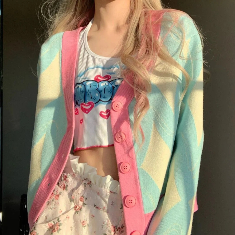 Cárdigan de punto a rayas con diseño relajado y tacto suave – LÉANA