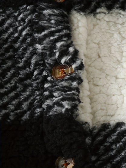 NORA - Chaqueta infantil de forro polar ligera con patrón a cuadros