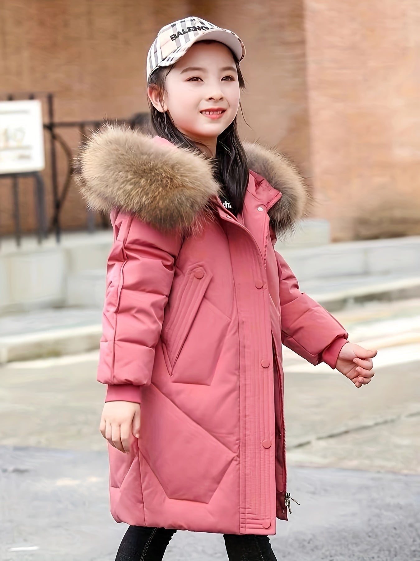 VALERIE - Abrigo de invierno de media longitud con capucha y cremallera para mujer