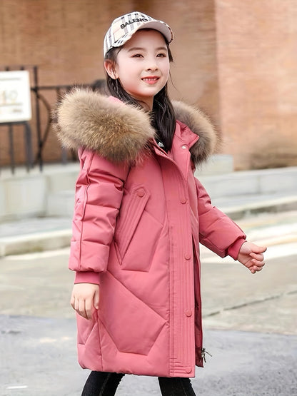 VALERIE - Abrigo de invierno de media longitud con capucha y cremallera para mujer