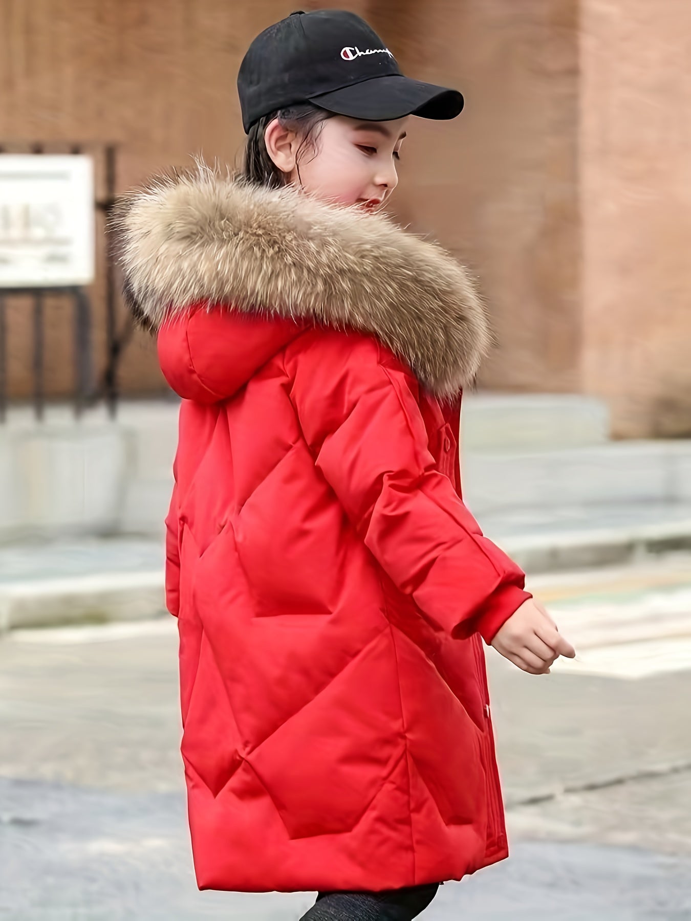 VALERIE - Abrigo de invierno de media longitud con capucha y cremallera para mujer