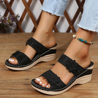 Sandalias con cuña elegantes y cómodas para mujer, perfectas para cualquier ocasión – ELARA