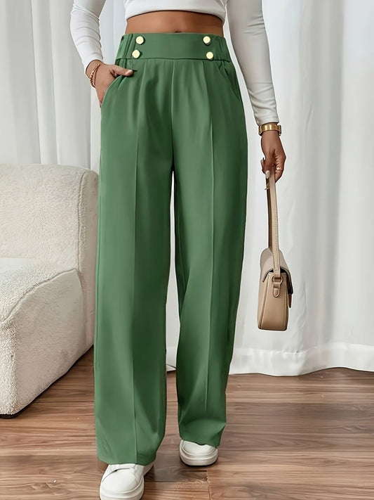 Pantalón de mujer de talle alto con corte recto – ISARA