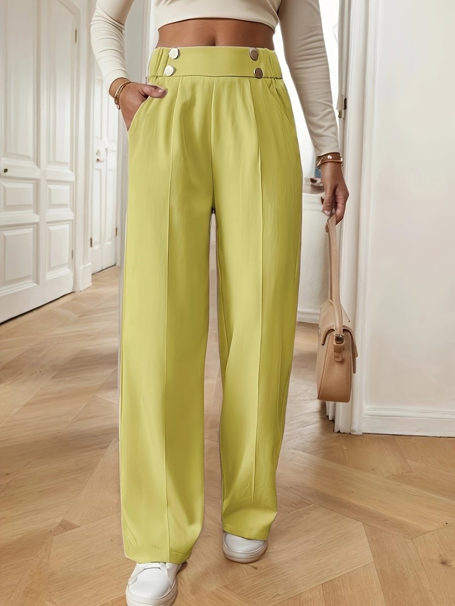 Pantalón de mujer de talle alto con corte recto – ISARA