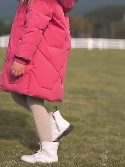 VALERIE - Abrigo de invierno de media longitud con capucha y cremallera para mujer