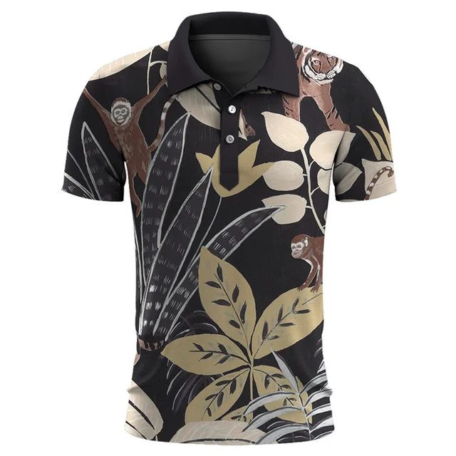 Polo para hombre con estampado tropical moderno – TROPIVAL
