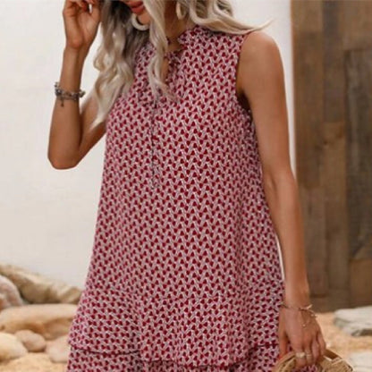 Vestido midi elegante con estampado primaveral para invitada de boda – ISABELLE BLOOM