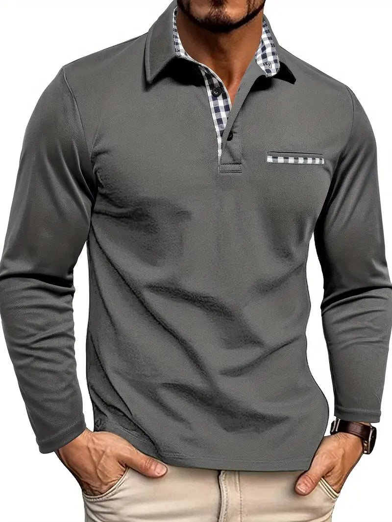 Polo para hombre de manga larga estilo y cómodo – CHAREL