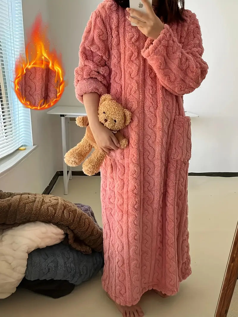 LINA - Camisón de felpa suave para mujer