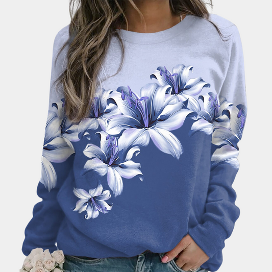 LIA - Sudadera con estampado floral para mujer