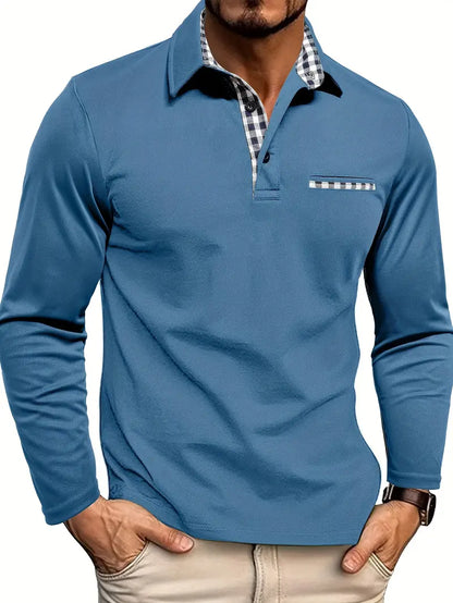 Polo para hombre de manga larga estilo y cómodo – CHAREL