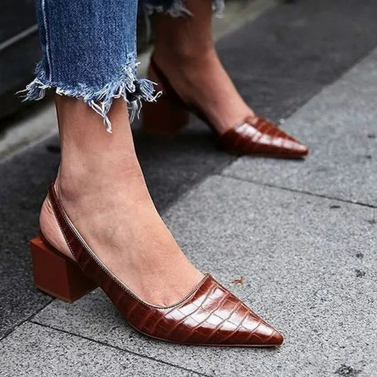 Zapatos de tacón elegantes y cómodos para mujer con diseño de punta afilada – AURELIE