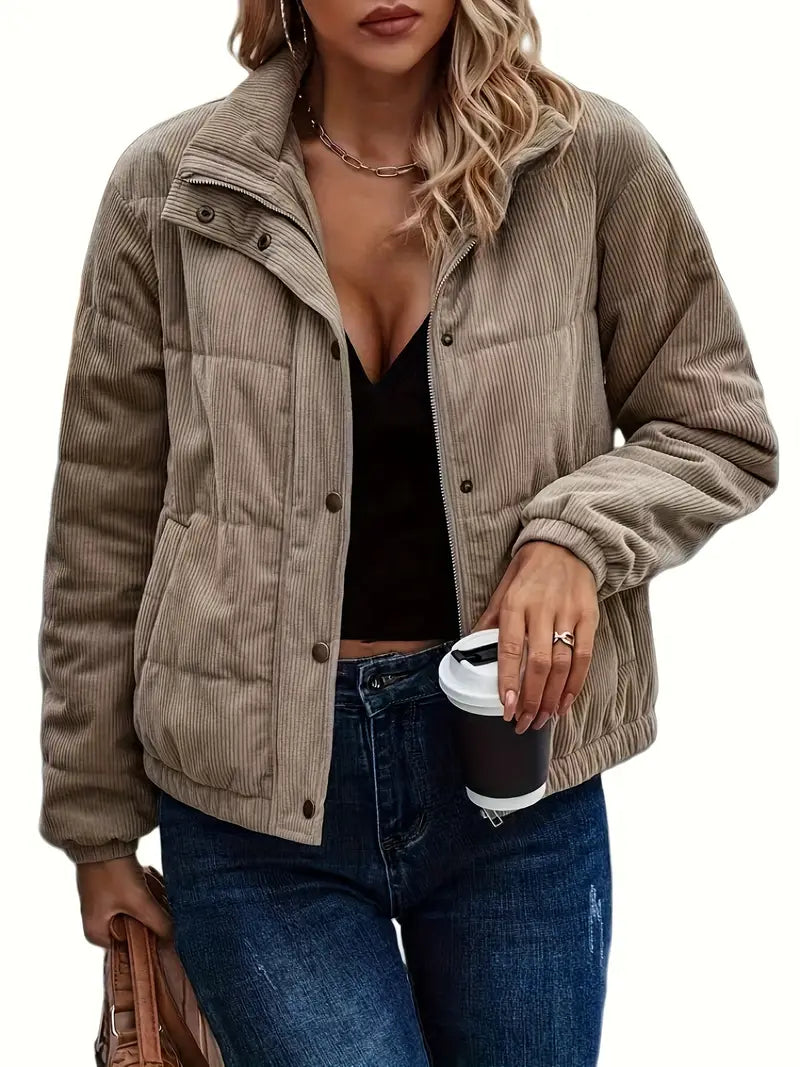 ALINA - Chaqueta acolchada con botones de presión para mujer