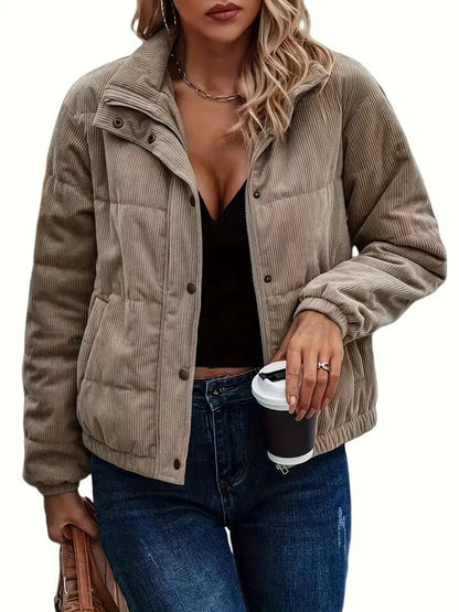 ALINA - Chaqueta acolchada con botones de presión para mujer