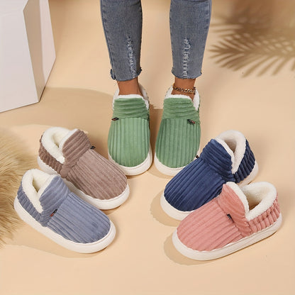 KIANNE – Zapatillas de invierno cálidas y acogedoras de felpa para mujer