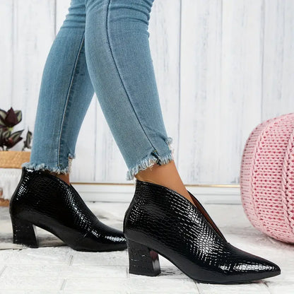 Botines de tobillo elegantes con tacón para mujer – EMMA