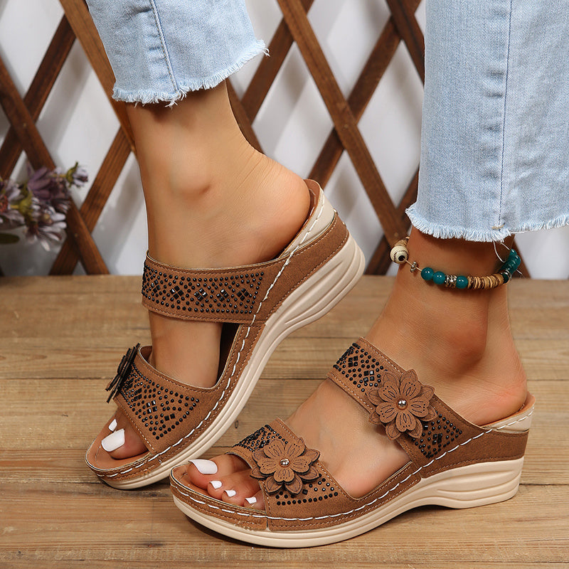 Sandalias con cuña elegantes y cómodas para mujer, perfectas para cualquier ocasión – ELARA