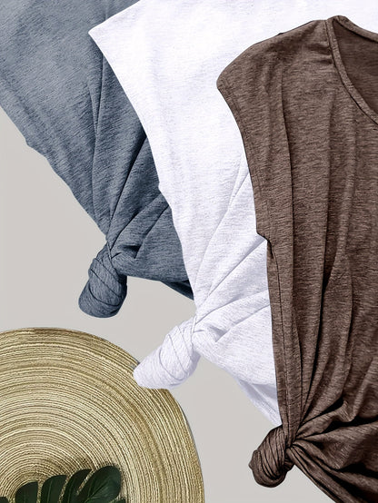 Blusa veraniega de mujer con escote en V y diseño fluido – YENNA