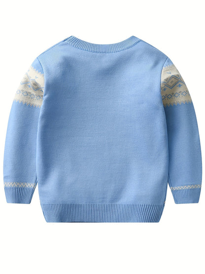 LARS - Jersey casual de punto con bloques de color para niño