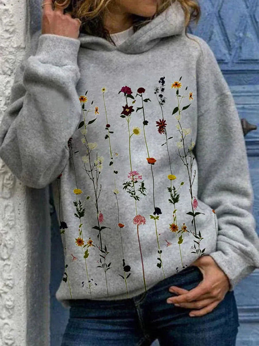 RUBINA - Elegante sudadera con capucha floral para mujeres