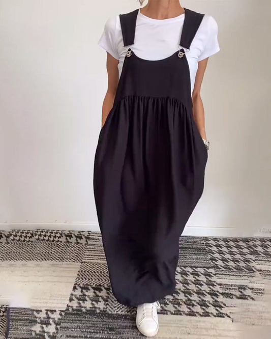 Vestido de jardín ligero y fluido para dama con detalles modernos y elegantes – ALTHEA LUMINA